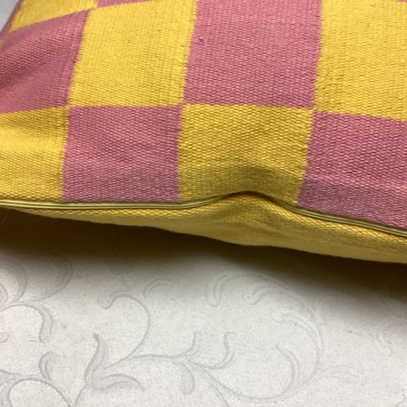 McKenzie child pillows, rear, black, print, yellow, and pink retired - Picture 4 of 11